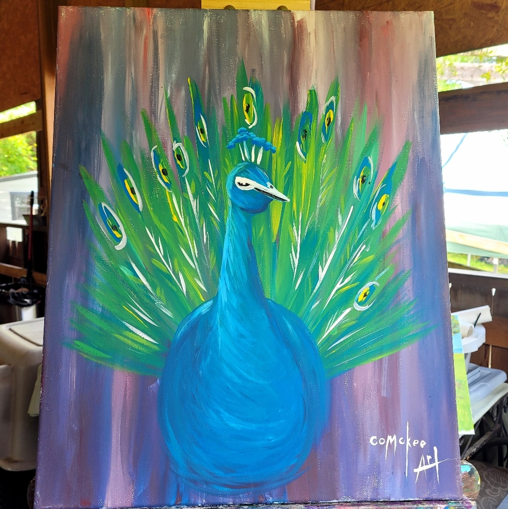 The peacock original painting